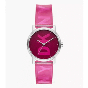 Đồng Hồ DKNY Chính Hãng Nữ NU9207 Soho Three-Hand Pink Polyurethane Watch