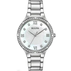 Đồng Hồ Bulova Chính Hãng Nữ 96L262 Women's Classic Crystal Accent Mother-of-Pearl Dial Bracelet Watch