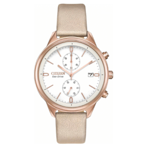 Đồng Hồ Citizen Chính Hãng Nữ FB2003-05A Chandler Chronograph White Dial Ladies Watch