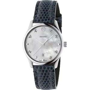 Đồng Hồ Gucci Chính Hãng Nữ YA126588 G-Timeless Blue Leather Women's Watch