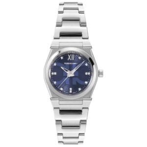 Đồng Hồ Salvatore Ferragamo Chính Hãng Nữ SFYG00823 Vega Ladies Blue-Tone Diamond Watch 28mm