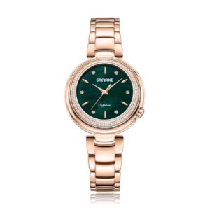 Đồng Hồ Starke Nữ Chính Hãng SK159AL.AAL Green Dial Rose Gold Steel Ladies Watch