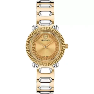 Đồng Hồ Versace Chính Hãng Nữ VE6I00423 Greca Twist Gold Dial Watch 35.5mm