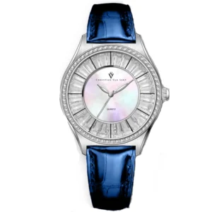 Đồng Hồ Christian Van Sant Nữ Chính Hãng CV3202 Luna Blue Leather Quartz Ladies Watch