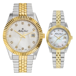 Đồng Hồ Mathey Tissot Chính Hãng Nam Nữ H710BI D910BI Mathey II Quartz Crystal Mother of Pearl Dial Couple Watch