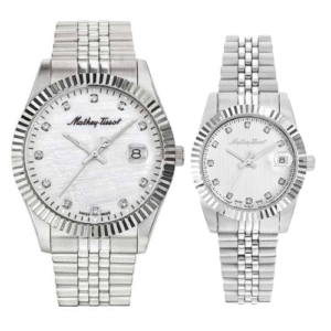 Đồng Hồ Mathey Tissot Chính Hãng Nam Nữ H710AI D810AI Mathey II Quartz Crystal Mother of Pearl Dial Couple Watch