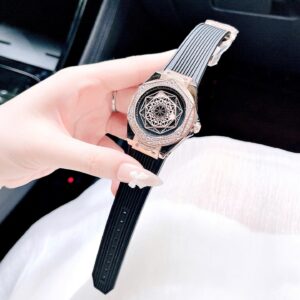 Đồng Hồ Hanboro Chính Hãng Nữ Black Silicone Ladies Watch