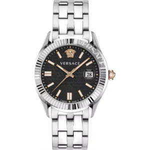 Đồng Hồ Versace Chính Hãng Nam VE3K00322 Greca Time Quartz Black Dial Men's Watch