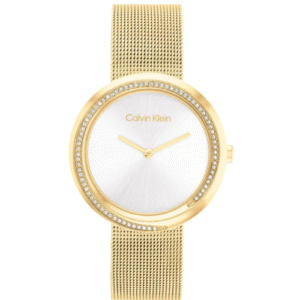 Đồng Hồ Calvin Klein Chính Hãng Nữ CK 25200150 Gold Tone Twisted Bezel Ladies' Watch