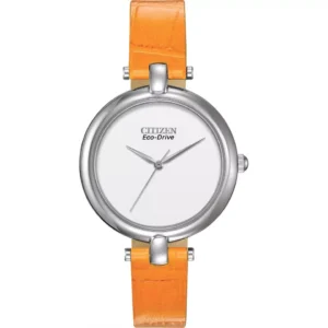 Đồng Hồ Citizen Chính Hãng Nữ EM0250-01A Silhouette Orange Women's Watch 34mm