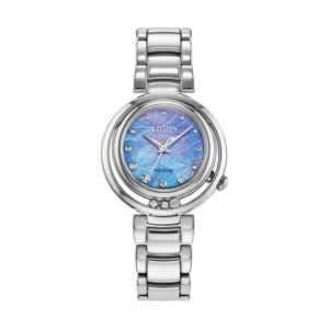 Đồng Hồ Citizen Chính Hãng Nữ EM1110-56N L Arcly Blue Dial Stainless Steel Bracelet Watch
