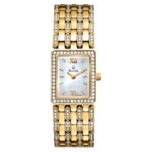 Đồng Hồ Bulova Chính Hãng Nữ 98L159 Crystal Gold Tone Bracelet Dress Watch
