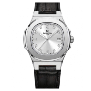 Đồng Hồ Carnival Chính Hãng Nữ 8160L-VT-DD-T Quartz Black Dial Square Women's Watch