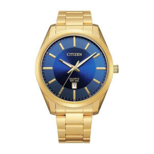 Đồng Hồ Citizen Chính Hãng Nam BI1032-58L Quartz Blue Dial Gold-tone Watch