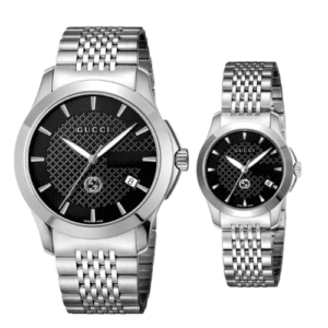 Đồng Hồ Gucci Chính Hãng Nam Nữ YA1264106 YA1265006 G-Timeless Black Dial Couple Watch