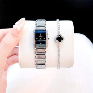 Đồng Hồ FL Franklin Chính Hãng Nữ Black Dial Silver Steel Quartz  Women's Watch