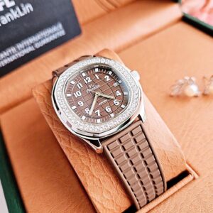 Đồng Hồ FL Franklin Chính Hãng Nữ Brown Silicone Quartz  Women's Watch
