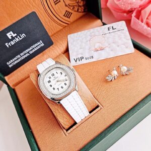 Đồng Hồ FL Franklin Chính Hãng Nữ White Silicone Quartz  Women's Watch