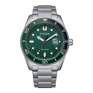 Đồng Hồ Citizen Chính Hãng Nam AW1768-80X Eco-Drive Green Men's Watch