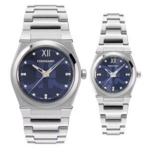 Đồng Hồ Salvatore Ferragamo Chính Hãng Nam SFYF01023 SFYG00823 Vega Quartz Diamond Blue Dial Couple Watch