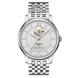 Đồng Hồ Tissot Nam Chính Hãng T063.907.11.038.00 Tradition Open Heart Silver Men's Watch