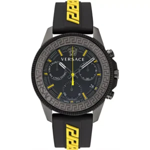 Đồng Hồ Versace Chính Hãng Nam VE3J00322 Greca Action Chrono Black Silicone Men's Watch