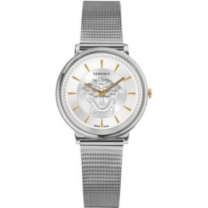 Đồng Hồ Versace Chính Hãng Nữ VE8102019 V-Circle Silver Steel Medusa Ladies Watch