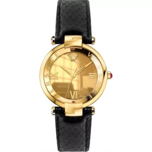 Đồng Hồ VERSACE Nữ Chính Hãng VEAI00219 Revive Mirror Dial Black Leather Ladies Watch