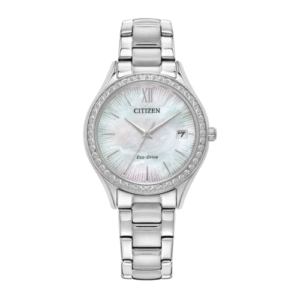 Đồng Hồ Citizen Nữ Chính Hãng EO1181-55D Eco Drive Classic Silver Dial Stainless Steel Ladies Watch