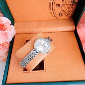 Đồng Hồ FL Franklin Chính Hãng Nữ Silver Steel Pave Women Quartz Watch
