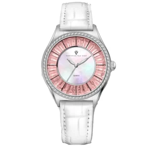 Đồng Hồ Christian Van Sant Nữ Chính Hãng CV3201 Luna White Leather Quartz Ladies Watch