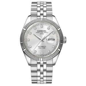Đồng Hồ Carnival Chính Hãng Nam 8131G-VT-T  Automatic Silver Dial Men's Watch