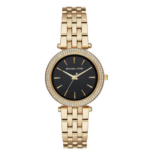 Đồng Hồ MICHAEL KORS Nữ Chính Hãng MK3738 Mini Darci Gold Tone Black Dial Women's Watch