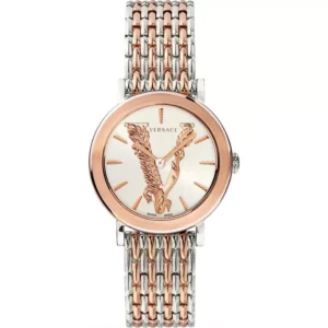 Đồng Hồ Versace Nữ Chính Hãng VEHC00519 Virtus Two Tone Stainless Steel Ladies Watch