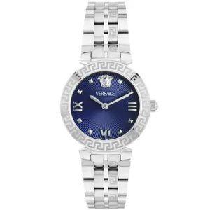 Đồng Hồ Versace Chính Hãng Nữ VEOCA0124 Greca Logo Blue Dial Women's Watch