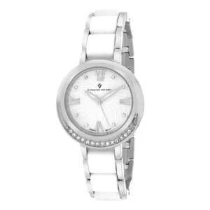 Đồng Hồ Christian Van Sant Nữ Chính Hãng Omen's Eternelle White Mop Dial Watch CV7610